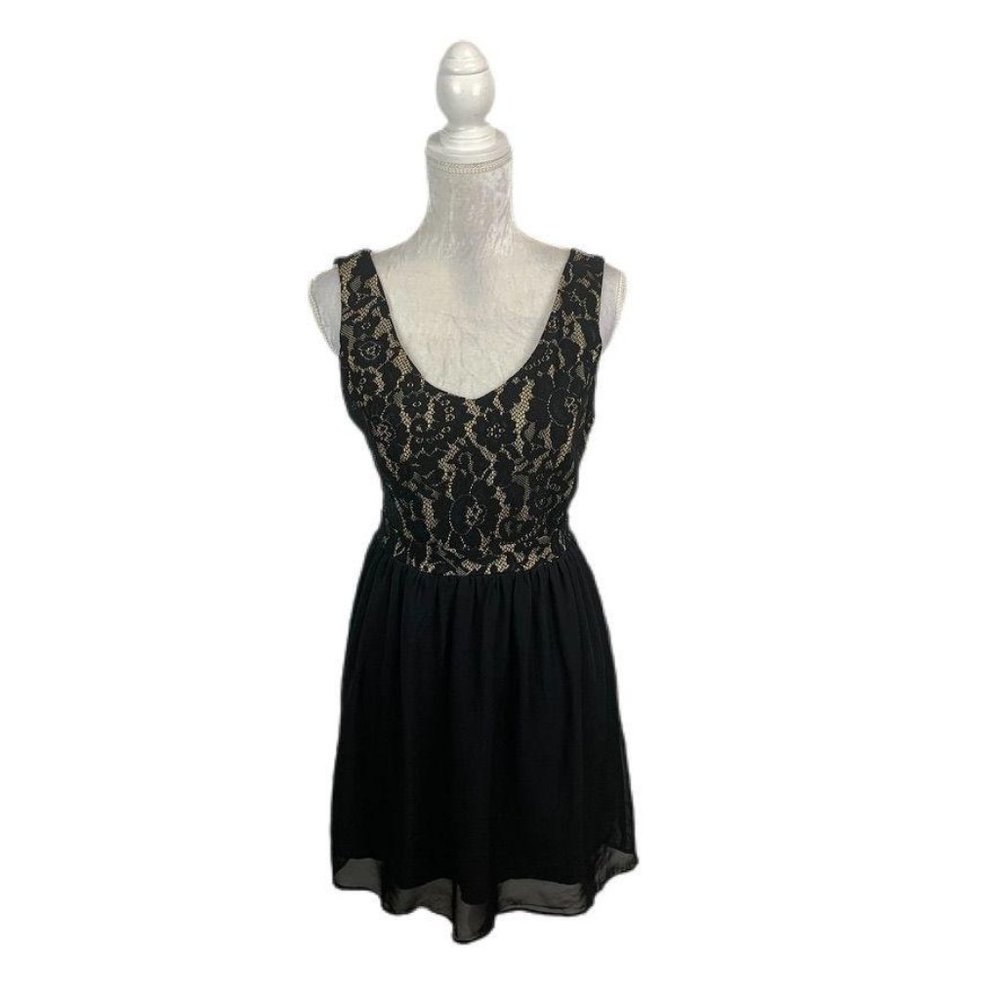 Bebop Mixed Media Dress Lace Bodice & Georgette M‎